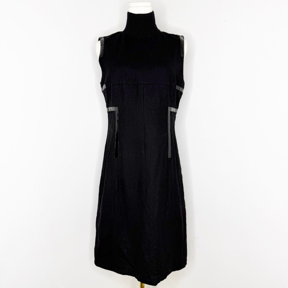 Akris Punto Black Wool Sleeveless Dress Mock Neck US 8 - Picture 1 of 9